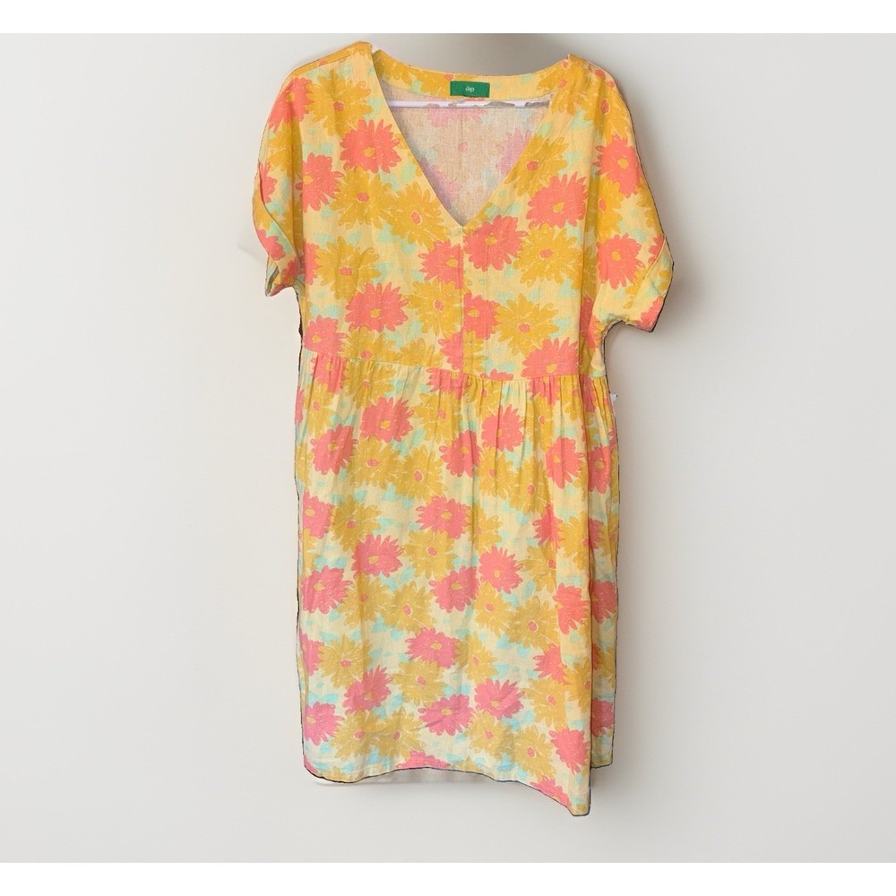 Women's Size L Whimsical Floral Babydoll Floral Housedress Cottagecore Cotton - Picture 1 of 5